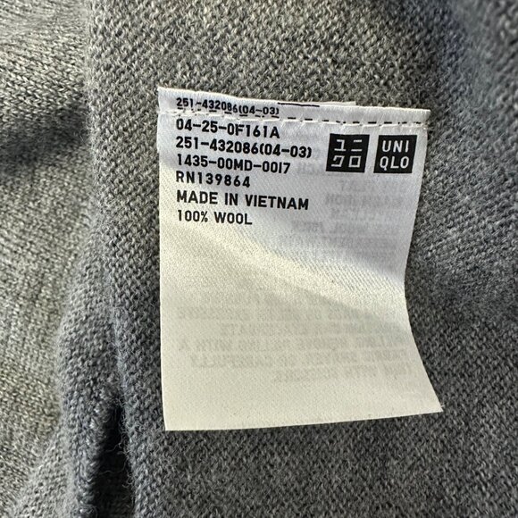 Ines De La Fressange UNIQLO 100% Wool Turtleneck Sweater Women Size Small Gray - Picture 8 of 10